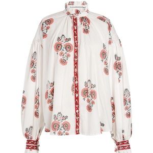 Alix Of Bohemia poet peach blouse NWOT